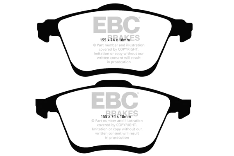 EBC 06-09 Mazda 6 2.3 Turbo (Mazdaspeed) Greenstuff Front Brake Pads