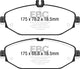 EBC 15+ Mercedes-Benz C300 (W205) 2.0 Turbo Greenstuff Front Brake Pads