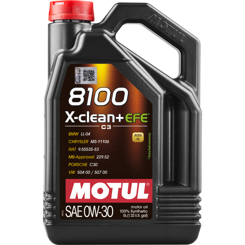 Motul 5L 8100 X-Clean + EFE 0W30 Full Synthetic Engine Oil