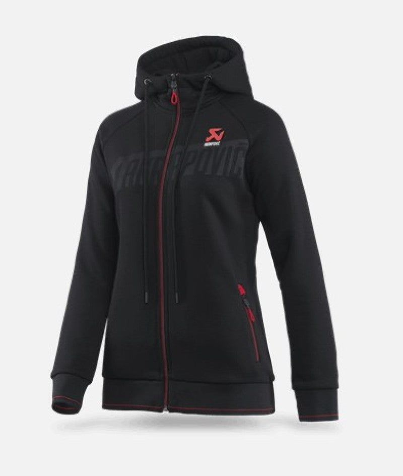 Akrapovic Womens Corpo Zip Hoodie Black - XL