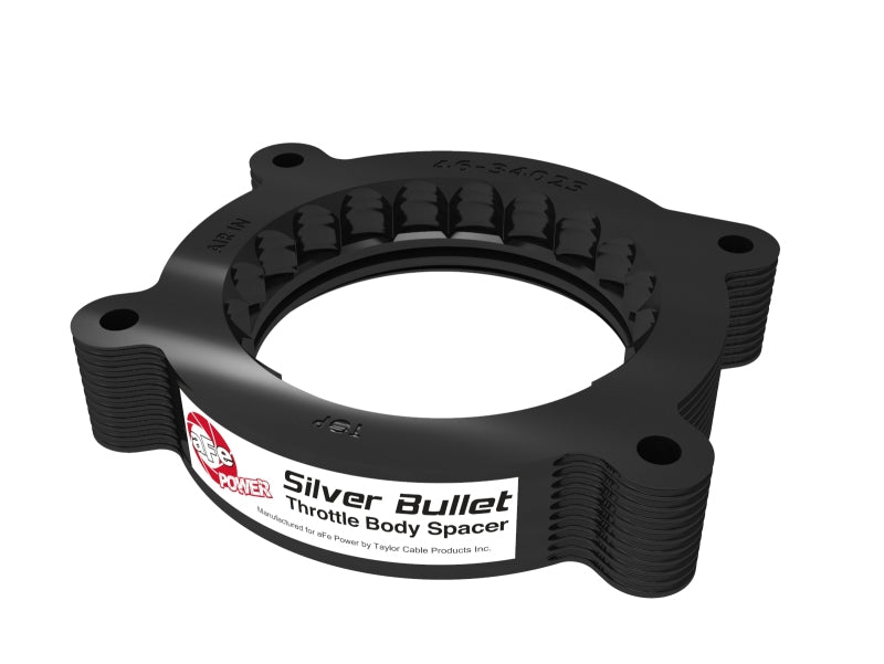 aFe 2020 Vette C8 Silver Bullet Aluminum Throttle Body Spacer / Works With aFe Intake Only - Black