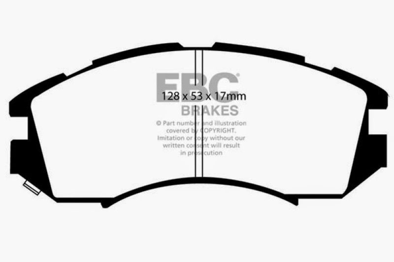 EBC 92-96 Subaru Impreza 1.8 (2WD) (13in Wheels) Greenstuff Front Brake Pads