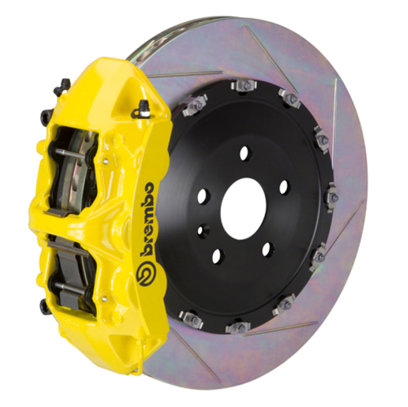 Brembo 07-13 X5 Front GT BBK 6 Piston Cast 405x34 2pc Rotor Slotted Type1-Fluo. Yellow