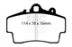 EBC 97-99 Porsche Boxster (Cast Iron Rotors only) 2.5 Redstuff Front Brake Pads
