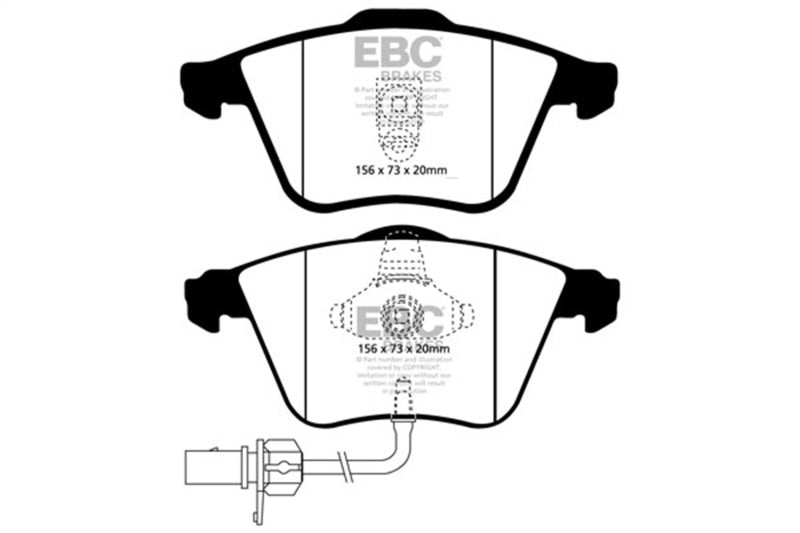 EBC 02-04 Audi A6 Quattro 2.7 Twin Turbo Sedan (4 Pad Set) Yellowstuff Front Brake Pads