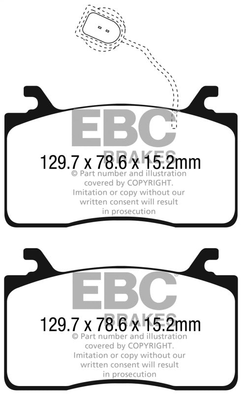 EBC 2016+ Alfa Romeo Guilia 2.0T Greenstuff Front Brake Pads