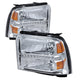 xTune Ford F250/350/450 Super Duty 05-07 Crystal Headlights w/ LED Chrome HD-JH-FS05-LED-C