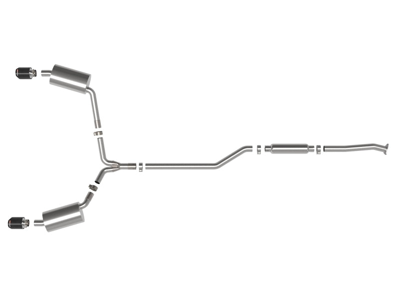 aFe 09-14 Acura TSX L4 2.4L Takeda 2-1/2in to 2-1/4in 304 SS Cat-Back Exhaust System w/ CF Tips