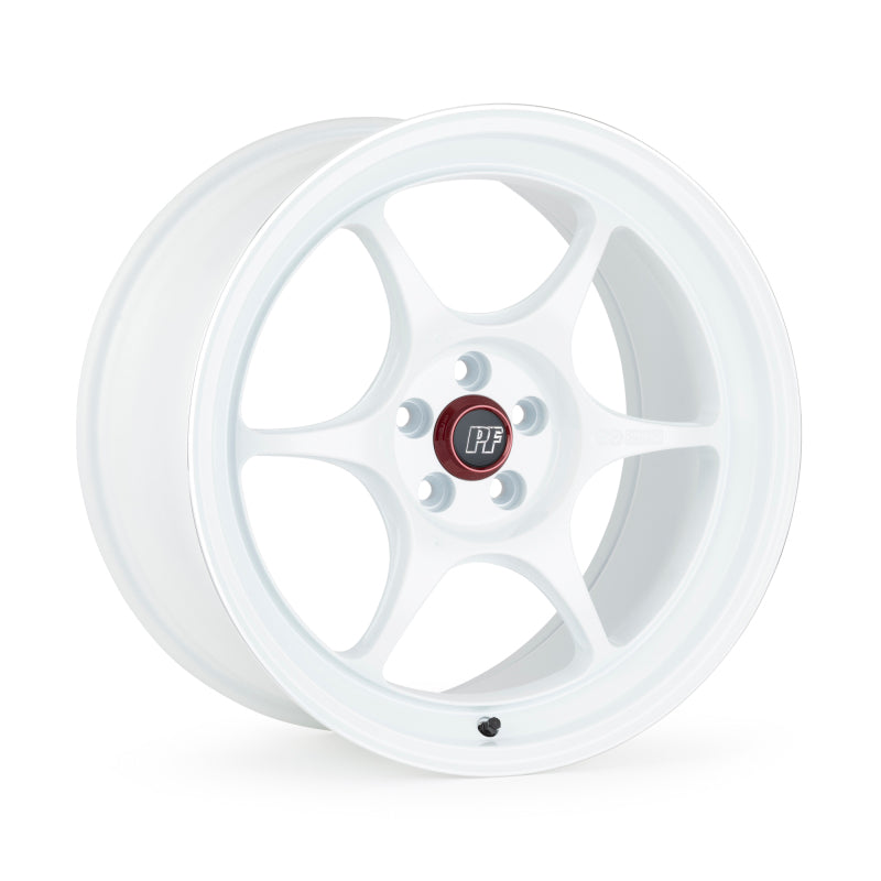 Enkei PF06 17x7in 45mm Offset 5x114.3 BP 75mm Bore - White Machined Wheel