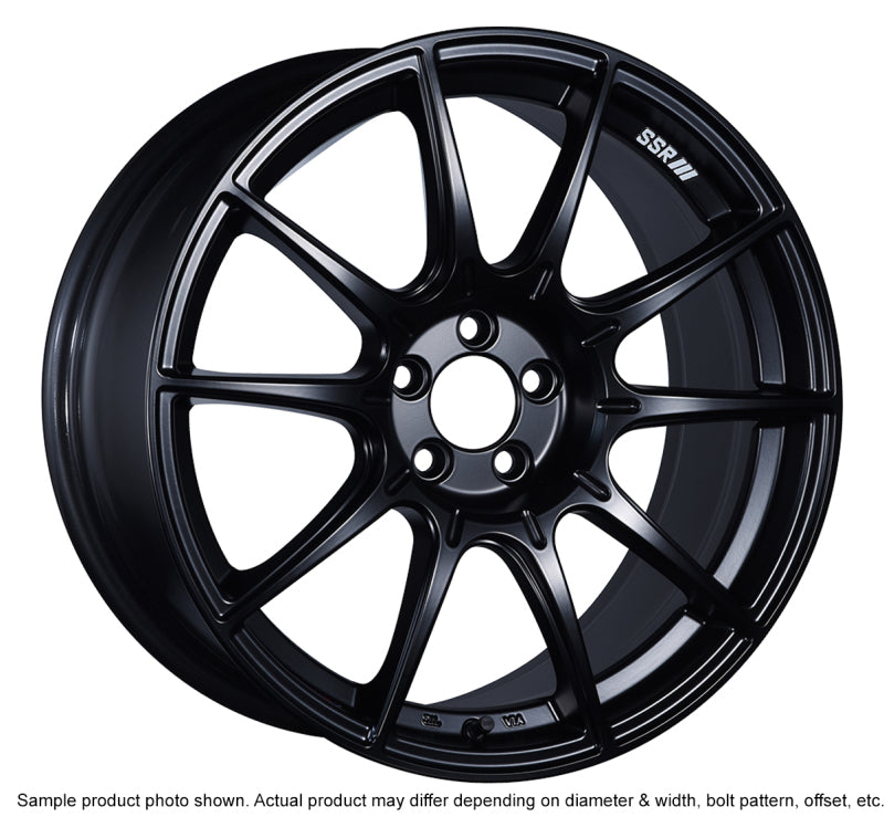 SSR GTV02 18x8.5 5x100 44mm Offset Flat Black Wheel 02-05 WRX