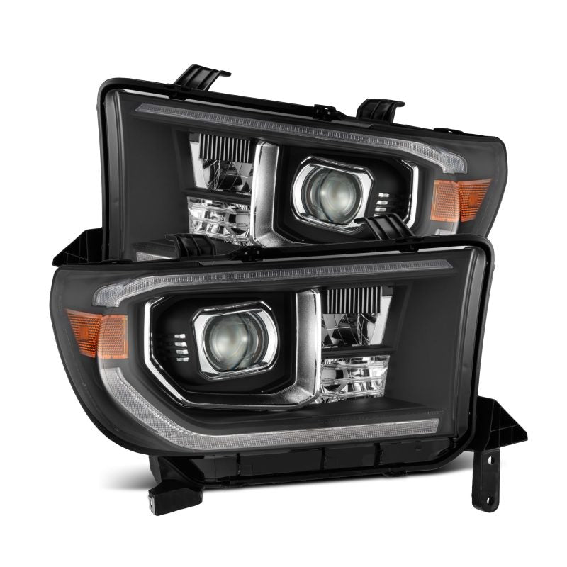 AlphaRex 07-13 Toyota Tundra / 08-17 Sequoia LUXX-Series LED Proj HL Blk w/Actv Lgt Seq. Sig + DRL