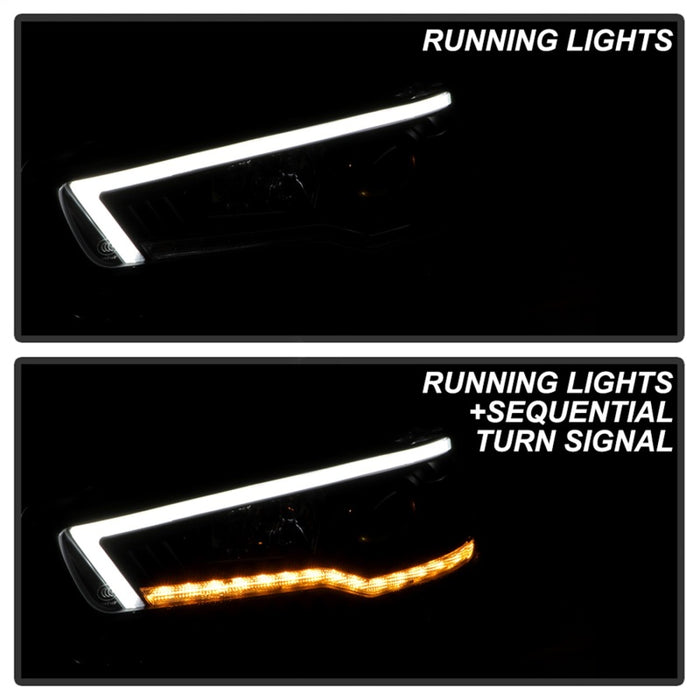 Spyder 08-17 Mitsubishi Lancer EVO 10 Projector Headlights - Black (PRO-YD-ML08V2SI-SEQ-BK)