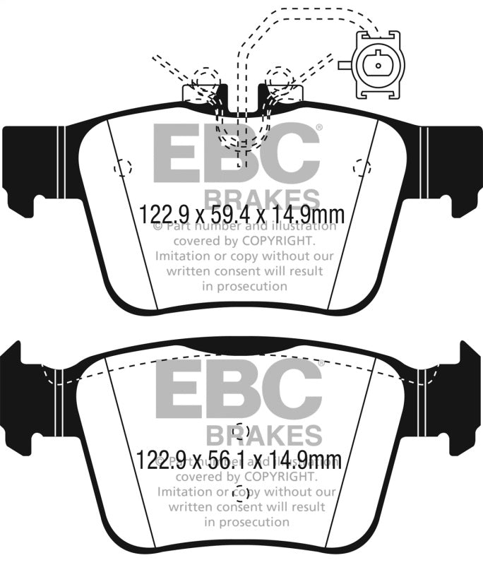 EBC 2017+ Alfa Romeo Giulia 2.0L Turbo Greenstuff Rear Brake Pads