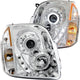 ANZO 2007-2014 GMC Yukon Projector Headlights w/ Halo Chrome (CCFL)