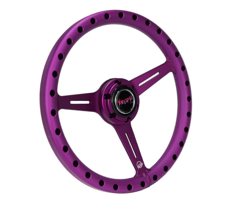 NRG Aluminum Steering Wheel 330mm - Extra Light - Ergonomic Grip - Anadized Purple