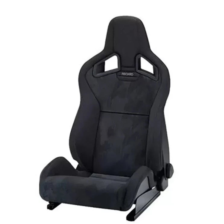 Recaro Sportster CS LH Seat - Black Leather-Leather Black/Silver Logo