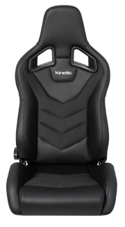 Kinetic APEX GTR left-hand reclining seat in black leather with carbon trim
