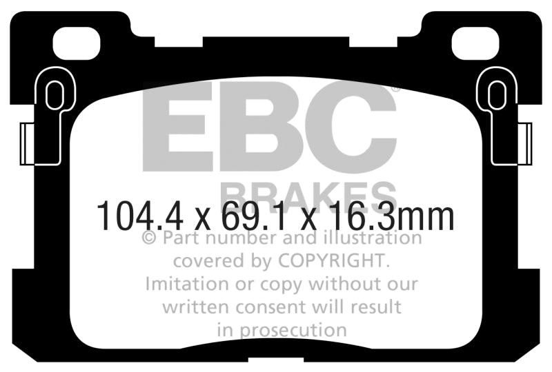 EBC 2017+ Genesis G90 5.0L Greenstuff Rear Brake Pads