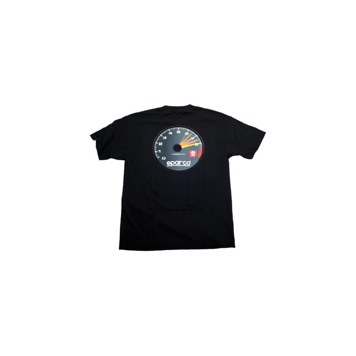 Sparco T-Shirt Tach Blk Lrg