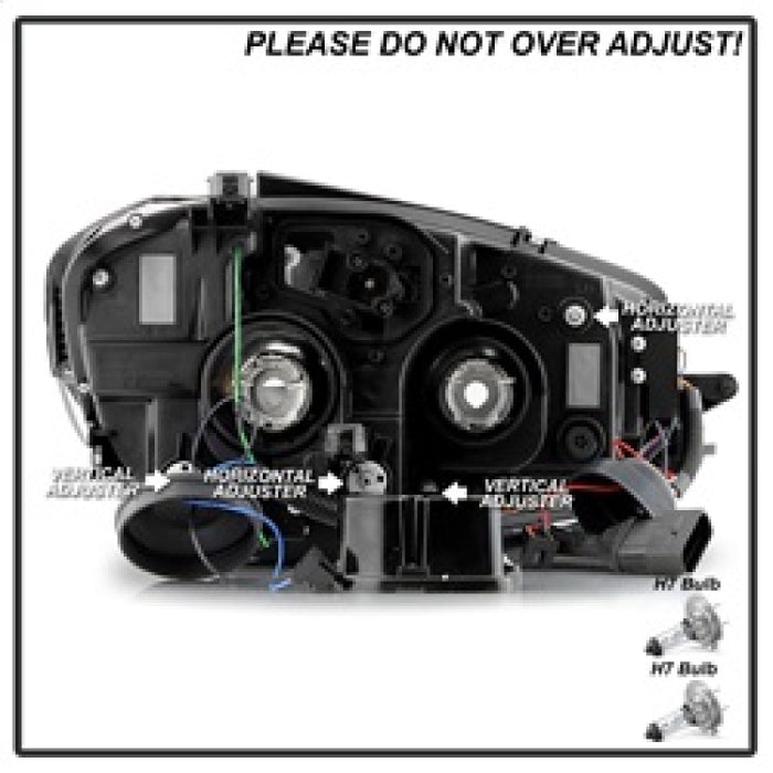 Spyder 18-21 VW Golf MK7.5 Projector Headlights - Black (PRO-YD-VG18SI-SBGR-BK)