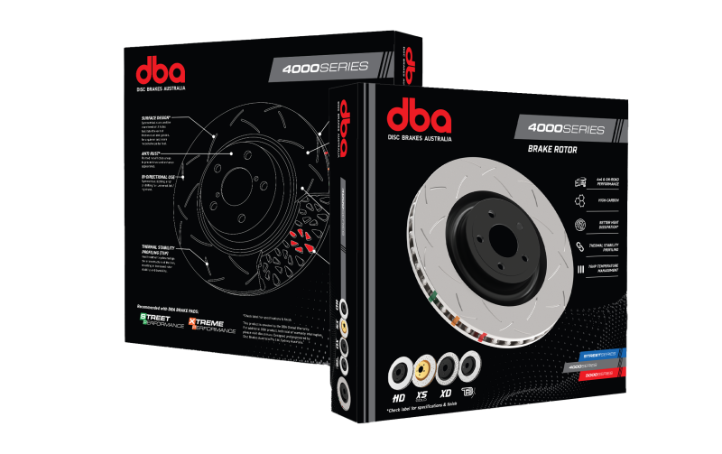 DBA 8/93-94 Nissan Skyline R32 GT-R/95-7/98 R33 & R34 GT-R Rear Drilled & Slotted 4000 Series Rotors