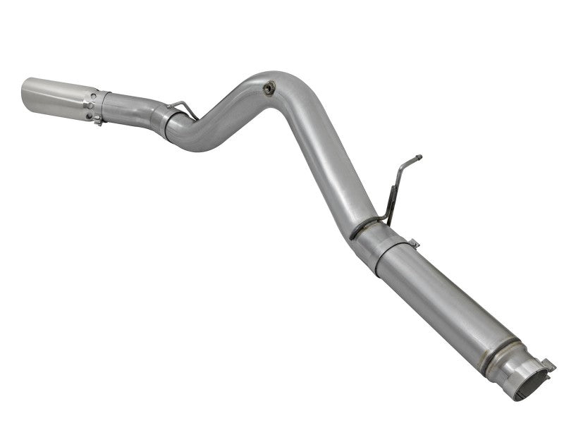 aFe LARGE Bore HD 5in Exhausts DPF-Back SS w/ Pol Tips 16-17 GM Diesel Truck V8-6.6L (td) LML/L5P