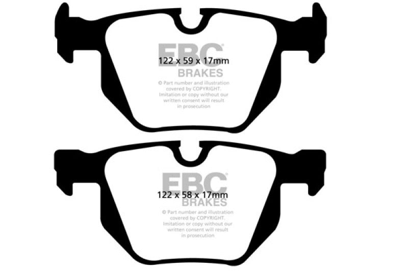 EBC 04-10 BMW 525i 3.0 (E60) Manual Greenstuff Rear Brake Pads