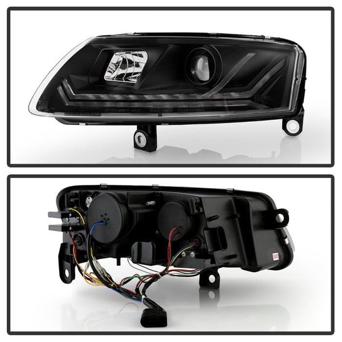 Spyder 09-11 Audi A6 Xenon/HID Model Only Projector Headlights - (PRO-YD-ADA609HID-SEQ-BK)