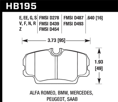 Brembo 2021+ BMW M4 G82/G83 2427 18in Thick RE10  Endurance Pads - Rear
