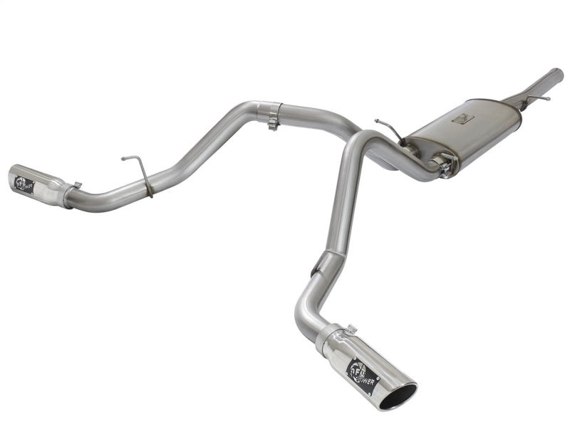 aFe MACH Force-Xp 3in CB SS Dual Exhaust w/Polished Tips 09-16 GM Silverado/Sierra 4.3L/4.8L/5.3L