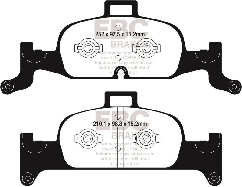 EBC 2018+ Audi A4 Allroad Quattro 2.0L Turbo Greenstuff Front Brake Pads