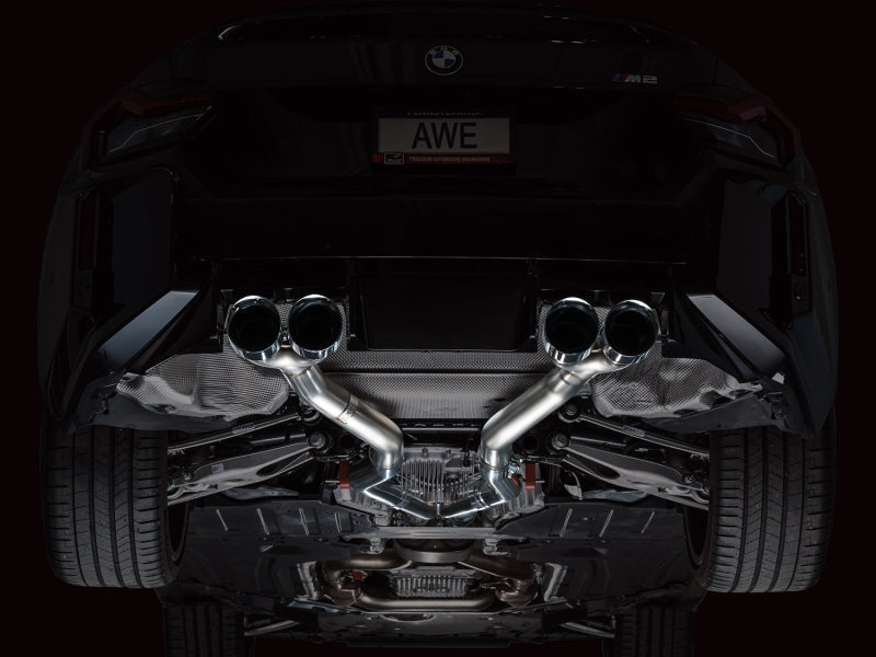 AWE Tuning 23-24 BMW G87 M2 Track Edition Exhaust - Chrome Silver Tips