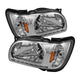xTune Toyota Tacoma 01-04 1 Piece w/ Black Trim Corner Crystal Headlights HD-ON-TT01-1PC-LED-C