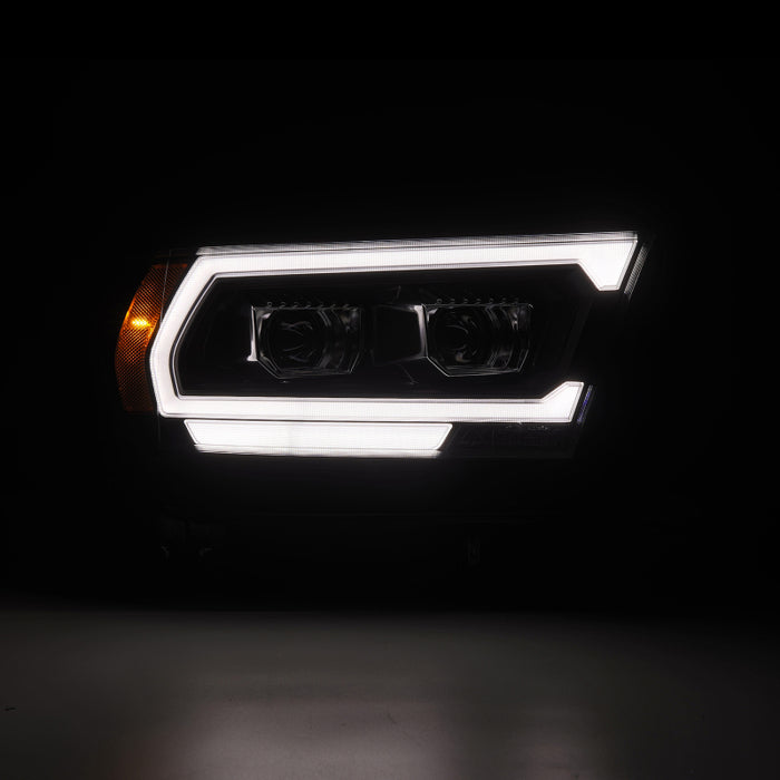 AlphaRex 19-22 Dodge Ram 1500 LUXX LED Proj Headlights Black w/Seq Activation Light/Seq Signal/DRL