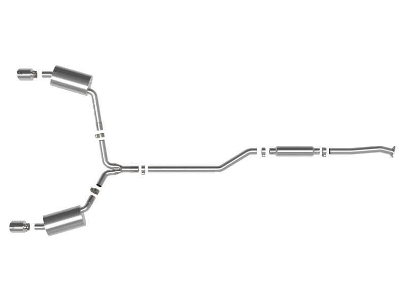 aFe 09-14 Acura TSX L4 2.4L Takeda 2-1/2in to 2-1/4in 304 SS Cat-Back Exhaust System w/Polished Tips