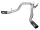 aFe ATLAS 4in DPF-Back Alum Steel Exhaust System w/Dual Exit Black Tip 2017 GM Duramax 6.6L (td)