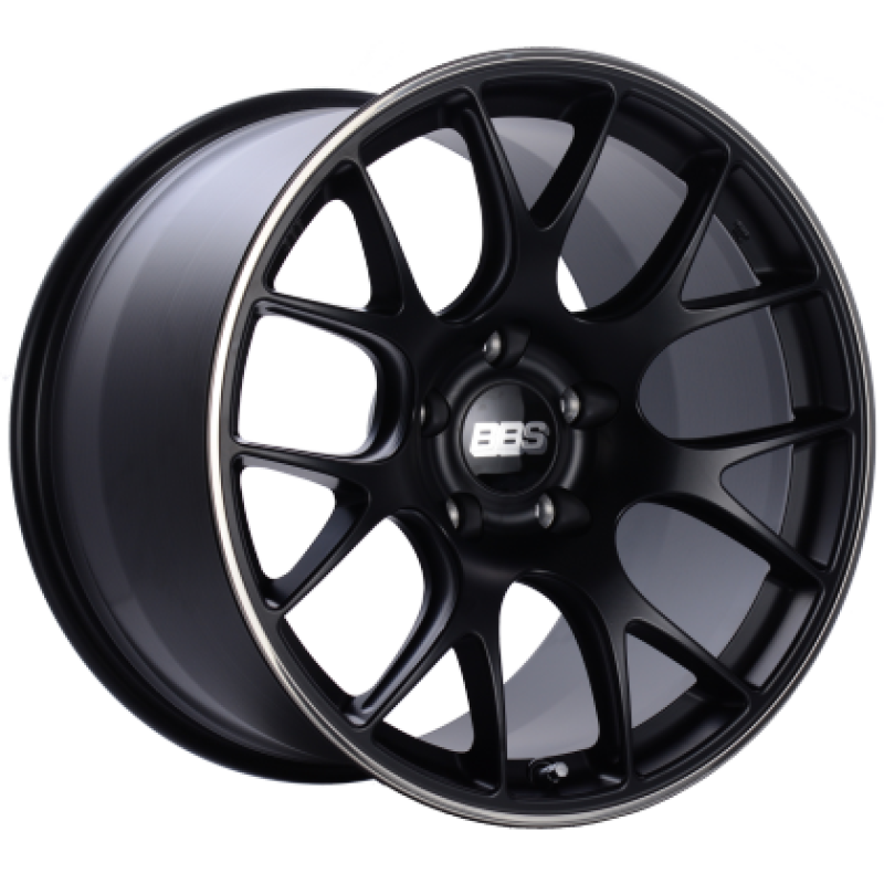 BBS CH-R 19x9.5 5x120 ET35 Satin Black Polished Rim Protector Wheel -82mm PFS/Clip Required