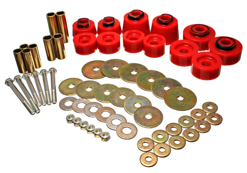 Energy Suspension Body Mount Set - Std. & Extra Cab - Red