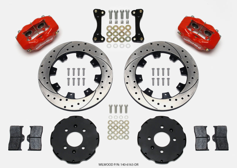 Wilwood Forged Dynalite Front Hat Kit - Black Caliper 11.75in Rotor 16+ Miata