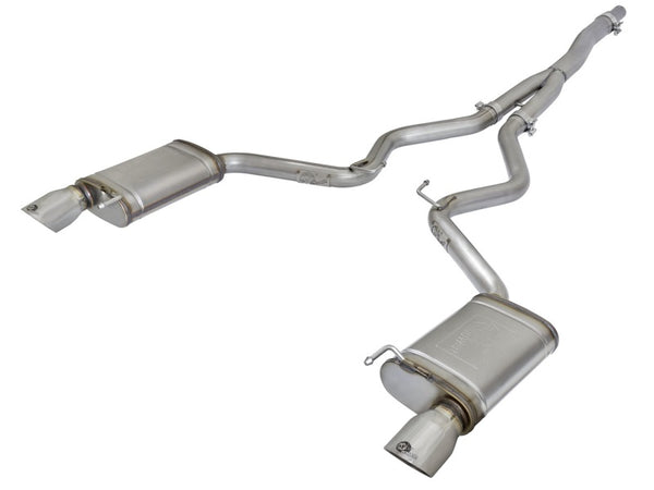 aFe MACH Force XP Exhausts Cat-Back SS-304 EXH w/ Polished Tips 15-16 Ford Mustang EcoBoost 2.3L (t)