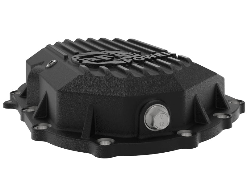 AFE Power 11-18 GM 2500-3500 AAM 9.25 Axle Front Diff Cover Black Machined w/ 2 Qts 75w90 Oil