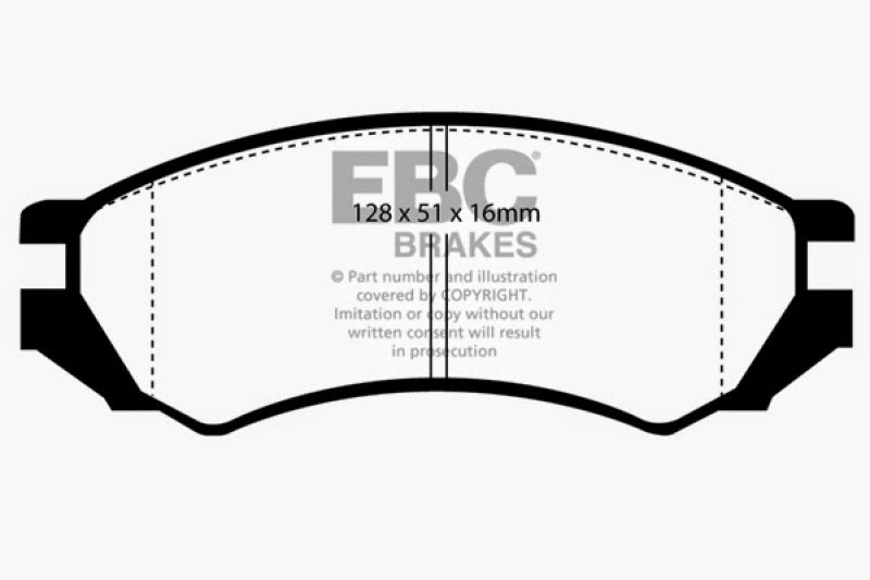 EBC 91-93 Nissan NX 2.0 (ABS) Redstuff Front Brake Pads