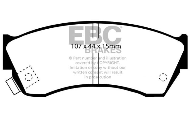 EBC 97-01 Chevrolet Metro 1.3 Greenstuff Front Brake Pads