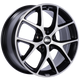 BBS SR 17x7.5 5x100 ET48 Satin Black Diamond Cut Face Wheel -70mm PFS/Clip Required
