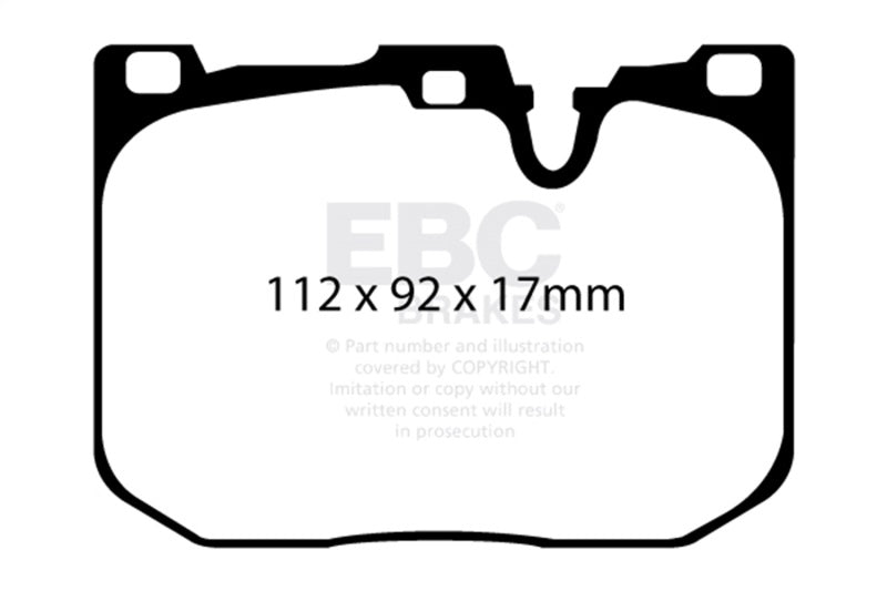 EBC 14+ BMW M3 3.0 Twin Turbo (F80) Redstuff Front Brake Pads