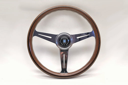 Nardi Classic Wood Steering Wheel 360mm with Wooden grip and Polished spokes — authentic Italian manufacture