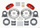 Wilwood Dynapro 6 Front Hat Kit 11.75in Rotor Red 66-75 Ford Bronco Dana 30/44 w/Lines