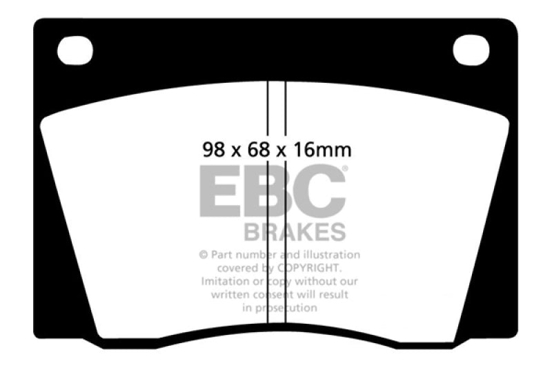 EBC 67-74 Ac 428 7.0 Redstuff Front Brake Pads