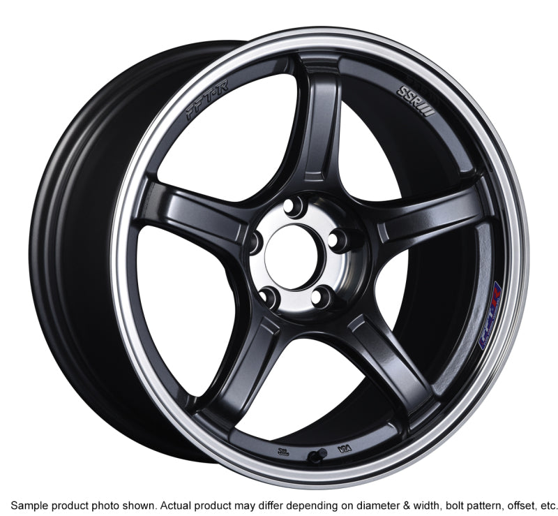 SSR GTX03 16x6.5 4x100 48mm Offset Black Graphite Wheel