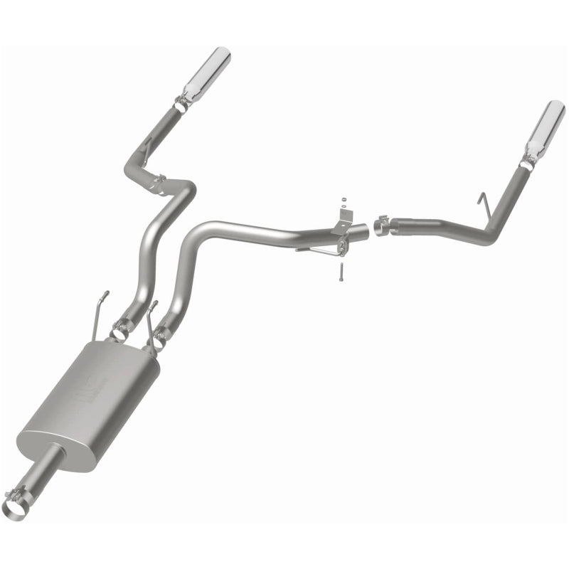 Magnaflow 09-13 Dodge Ram 1500 V6 3.6L Dual Spilt Rear Exit Polished Stainless C/B Perf Exhaust